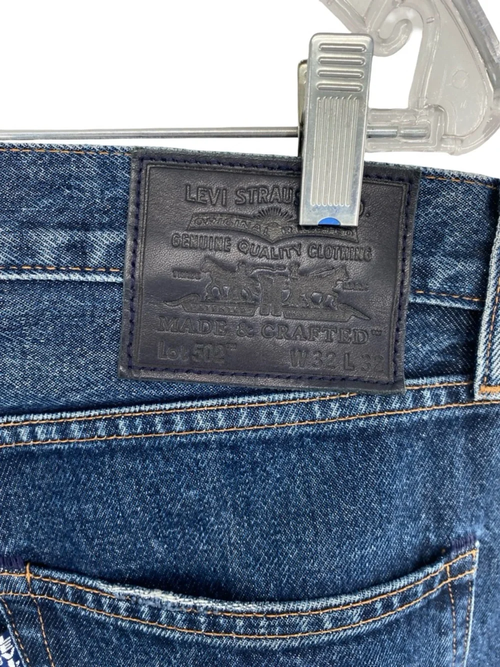 Levi’s Men’s Made & Crafted 502 Taper Straight Jeans Black Label Size 32 x 32